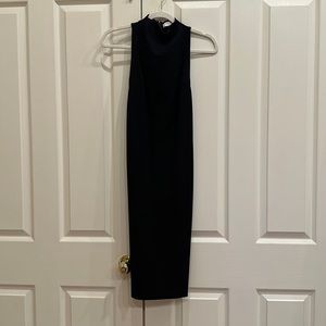 Babaton Aritzia Black Matheson Mockneck Midi Dress. Size 0.